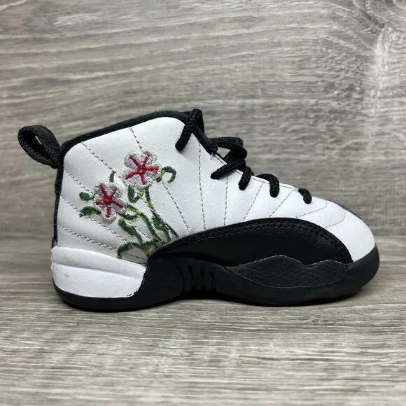 Nike Air Jordan 12 Retro TD 'Floral' DR6955-100 Toddler Size 7C